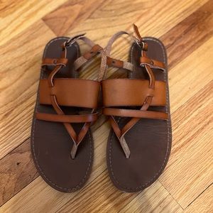 Brown leather sandals